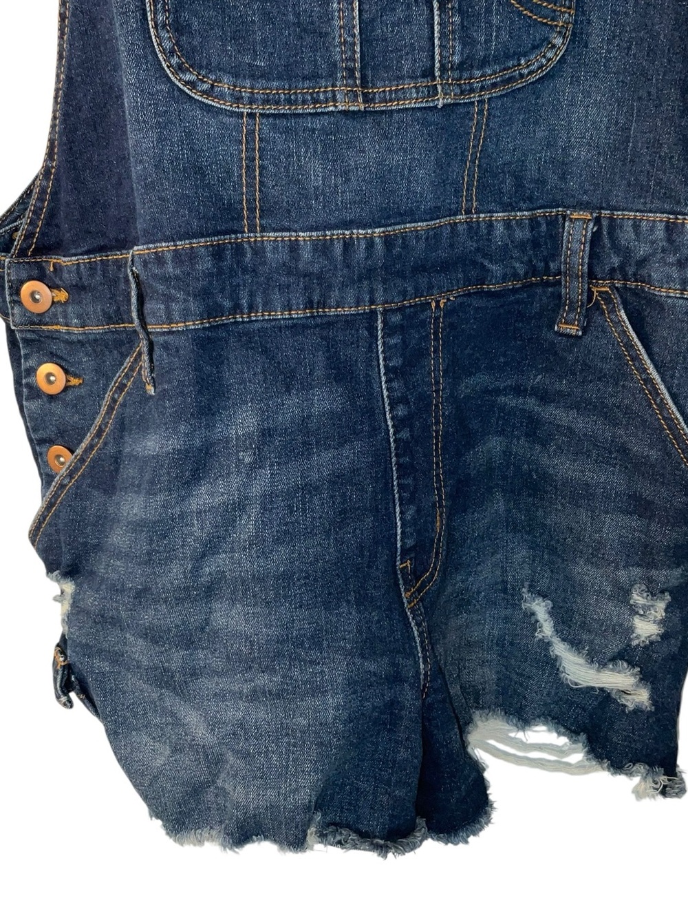 No Boundaries Dark Blue Denim Overalls - Picture 2 of 7
